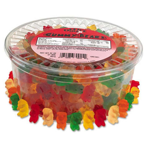 Picture of Gummy Bears Assorted Flavors 2lb Tub (Pack of 3)
