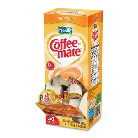 Picture of Nestle' USA Single-Serving Creamer  Hazelnut  .38 oz  50/BX (Pack of 3)