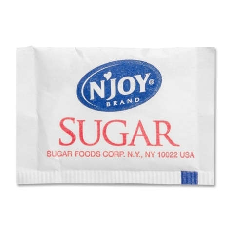 Picture of Sugar Foods Corp Pure Cane Sugar Packets, 1/10 oz Packets
