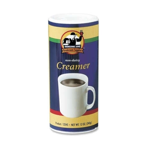 Picture of Genuine Joe Creamer  Non-Dairy  Reclosable Lid  12 oz.  3/PK (Pack of 4)