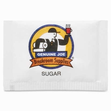 Picture of Genuine Joe Sugar Packets  1200/PK  White (Pack of 2)