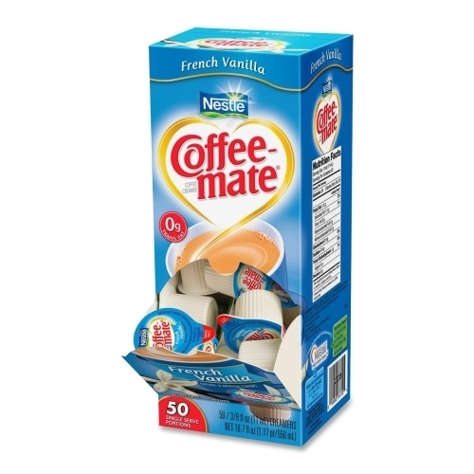 Picture of Nestle' USA Single-Serving Creamer  French Vanilla Flavor  .38 oz  50/BX (Pack of 3)