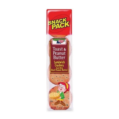 Picture of Keebler Toast/Peanut Butter Crackers  1.8 oz  8 Crackers/PK  12/BX (Pack of 3)