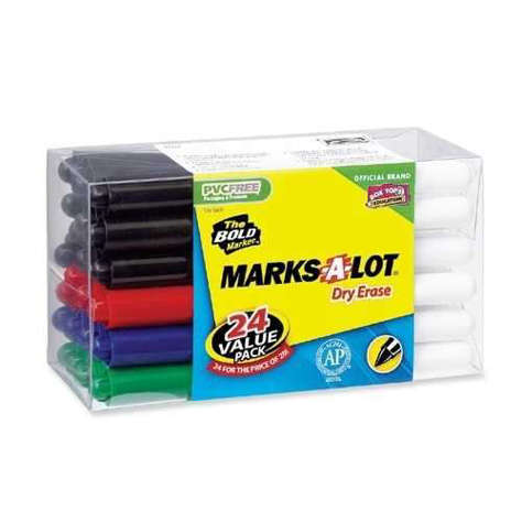 Picture of Avery Consumer Products Dry-Erase Markers  Bullet Tip  24/PK  Asst (Pack of 2)