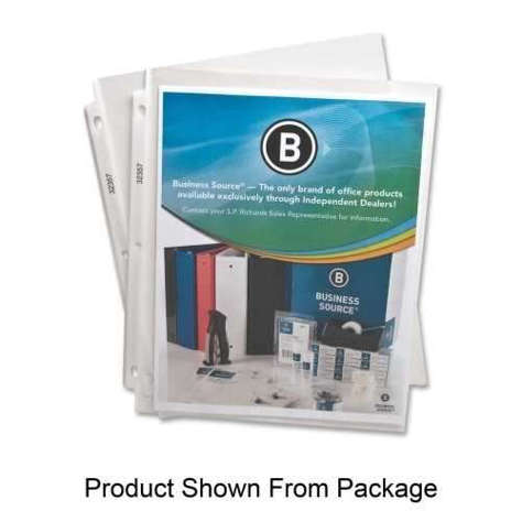 Picture of Business Source Sheet Protectors Top Load 2.4 mil 11"x8-1/2" 50/BX Clear (Pack of 7)