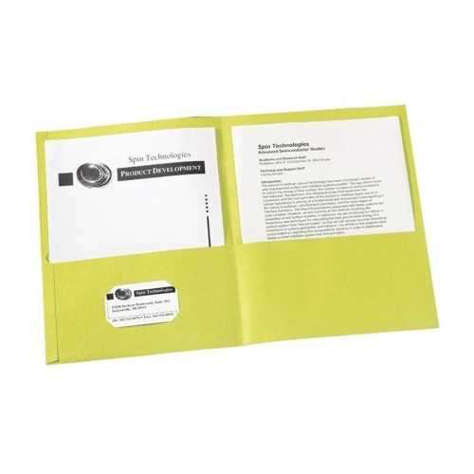 Picture of Avery Consumer Products Two Pocket folder  8-1/2"x11" 20 Sht Cap.  25/BX  Yellow (Pack of 3)