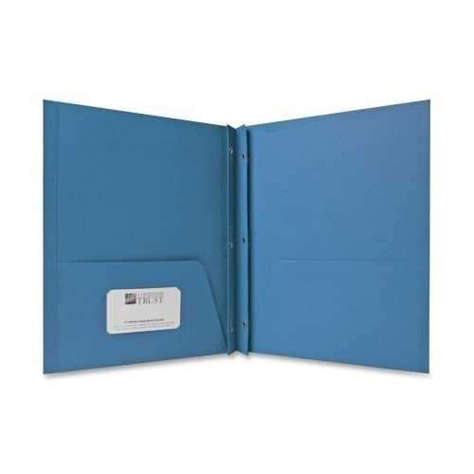 Picture of Sparco Products 2-Pocket Folders w/Fasteners 1/2" Cap Letter 25BX Light Blue (Pack of 2)