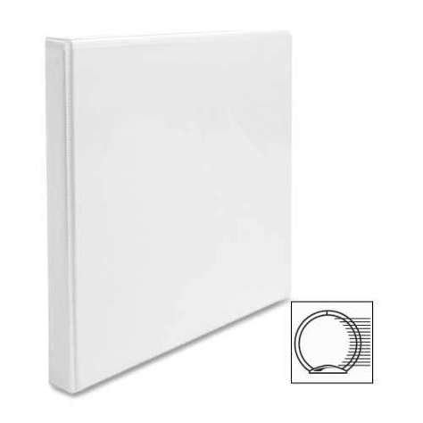 Picture of Business Source View Binder  w/ 2 Inside Pockets  1/2" Capacity  White (Pack of 12)
