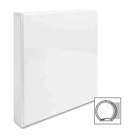 Picture of Business Source View Binder  w/ 2 Inside Pockets  1" Capacity  White (Pack of 12)