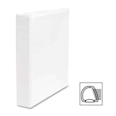 Picture of Business Source D-Ring Binder  w/ Pockets  1-1/2" Capacity  White (Pack of 7)