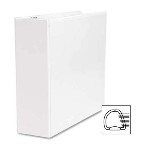 Picture of Business Source D-Ring Binder  w/ Pockets  3" Capacity  White (Pack of 5)