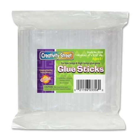 Picture of Chenille Kraft Company Glue Sticks  4 Oz.  4"x5/16"  100/PK (Pack of 3)