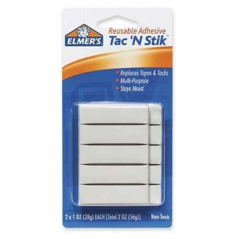 Picture of Elmer's Products Inc Tac 'N Stik Reusable Adhesive  Nontoxic  2"x1 oz (Pack of 13)