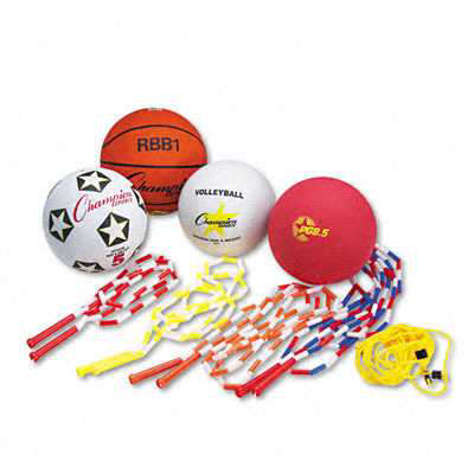 Picture of Physical Education Kit w/Seven Balls 14 Jump Rope