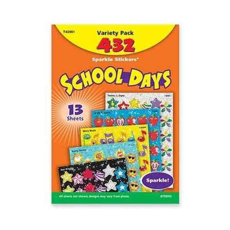 Picture of Trend Enterprises School Days Stickers  Acid-free  Nontoxic  432 Stickers (Pack of 4)