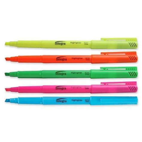 Picture of Pen Style Highlighter Chisel Point  Fluorescent Asst (Pack of 18)