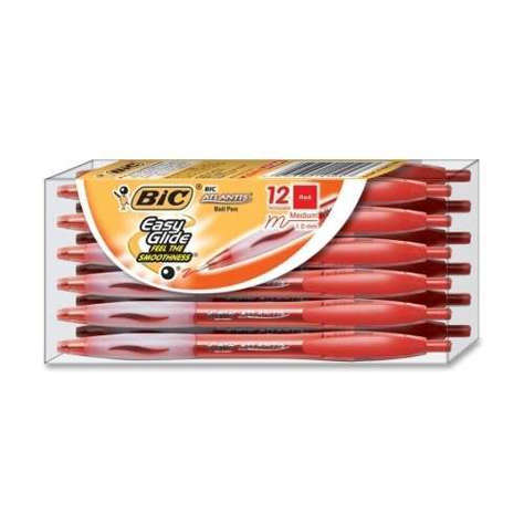 Picture of Bic Corporation Atlantis Retractable Pen  Med point  Red Ink/Red Barrel (Pack of 2)