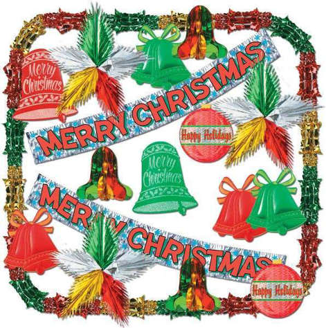 Picture of Merry Christmas Metallic Dec Kit-20 pieces