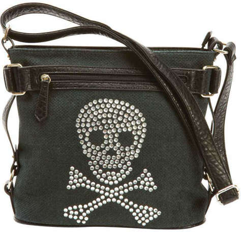 Picture of Fleur de Lune(R) Handbag with Rhinestone Skull #LLUK (Pack of 3)