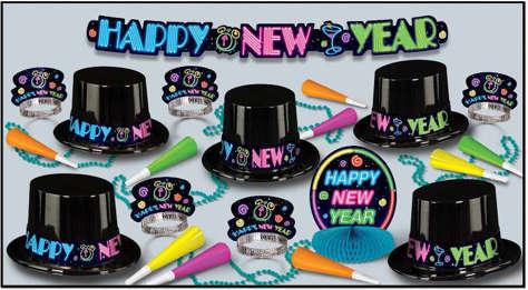 Picture of New Years Neon Party Assortment for 10 - Pack