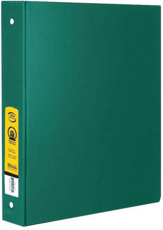 Picture of BAZIC 1.5 Green 3-Ring Binder w/ 2-Pockets (Pack of 12)"