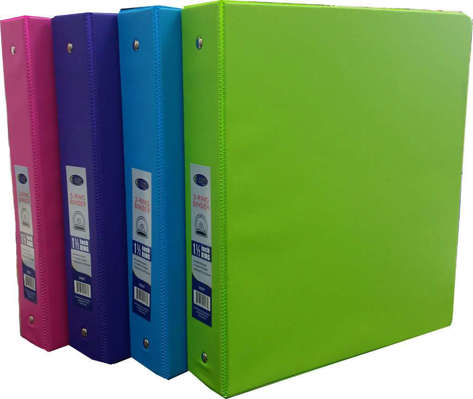 Picture of 1.5 3-Ring Vinyl Binder - 4 Neon Colors (Pack of 24)"