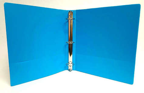 Picture of 1.5 Basic 3-Ring Binder w/ Two Inside Pockets - Cyan (Pack of 12)"