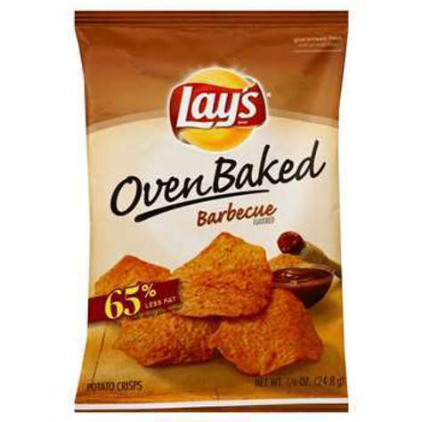Picture of Lay's Baked Barbeque Potato Chips, Single-Serve, 0.88 Ounce, 1 Ct Bag(case of 60)