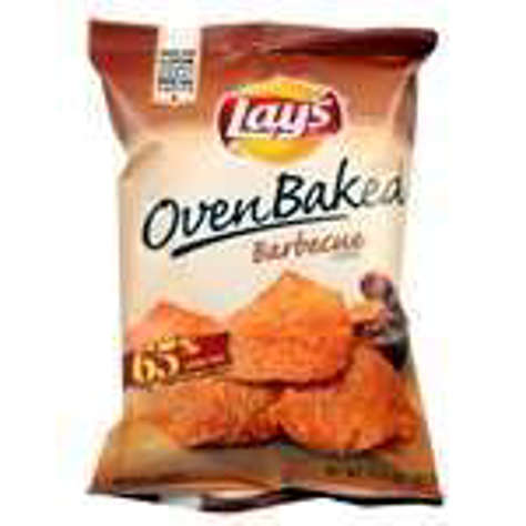 Picture of Lay's Baked Barbeque Potato Chips, Large Single-Serve, 1.13 Oz Bag(case of 64)