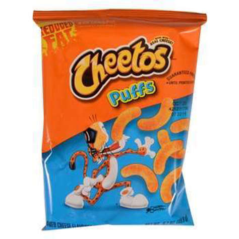 Picture of Cheetos Cheddar Cheese Curls, Reduced Fat, Single-Serve, Whole Grain, 0.7 Oz Bag(case of 72)