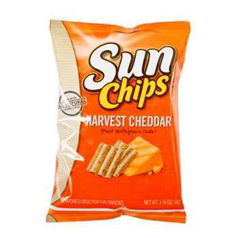 Picture of Sun Chips Harvest Cheddar Multigrain Chips, Large Single-Serve, 1.5 Oz Bag(case of 64)