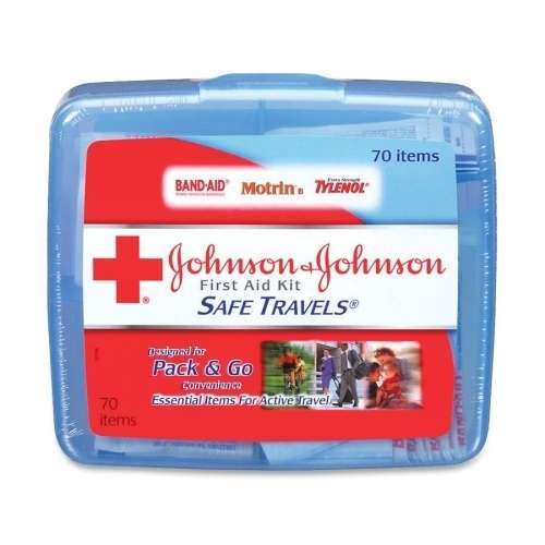 Johnson & Johnson Safe Travels First Aid Kit 70