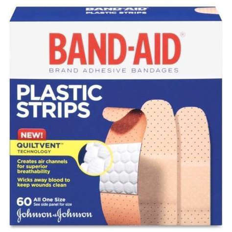 Picture of Johnson & Johnson Adhesive Bandages  Plastic  3/4  All One Size  60/BX (Pack of 8)