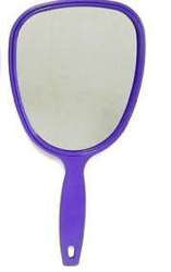 Plastic Hand Mirror Purple