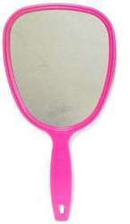 Plastic Hand Mirror Pink