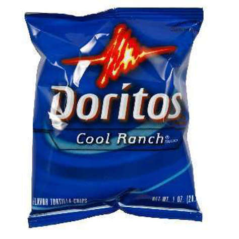 Picture of Doritos Cool Ranch Tortilla Chips, Single-Serve, 1 Oz Bag(case of 104)