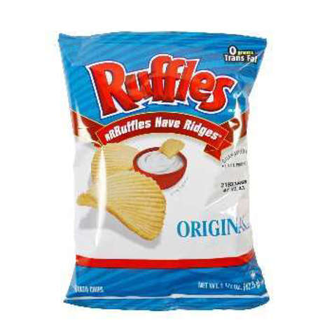Picture of Ruffles Original Potato Chips, Large Single-Serve, 1.5 Oz Bag(case of 64)
