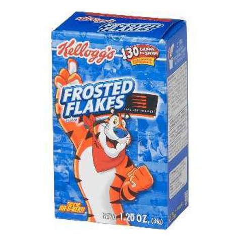 Picture of Kellogg's Frosted Flakes Cereal, Fat Free, Individual Box, 1.2 Oz Each, 70/Case