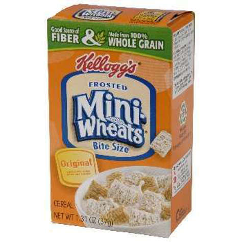 Picture of Kellogg's Frosted Mini Wheats Cereal, Low-Fat, Individual Box, 1.31 Oz Each, 70/Case