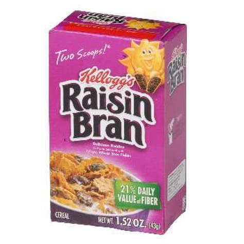 Picture of Kellogg's Raisin Bran Cereal, Individual Box, 1.52 Oz Each, 70/Case