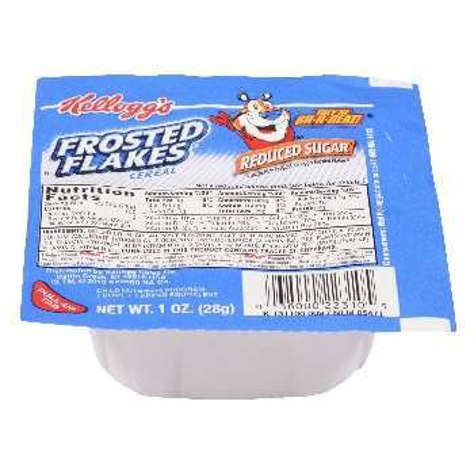 Picture of Kellogg's Frosted Flakes Cereal, Reduced-Sugar, Bowl, 1 Oz Each, 96/Case