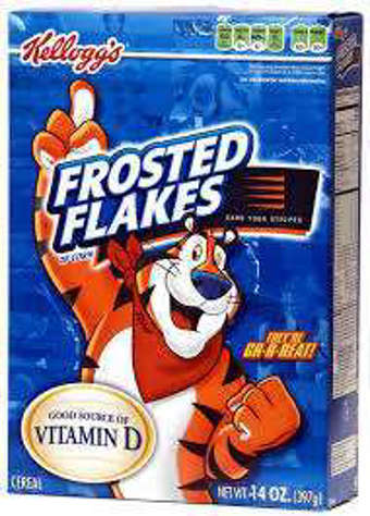 Picture of Kellogg's Frosted Flakes Cereal, Fat Free, Bulk, 40 Oz Bag, 4/Case