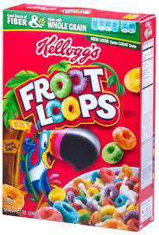 Picture of Kellogg's Froot Loops Cereal, Low-Fat, Bulk, 31 Oz Bag, 4/Case