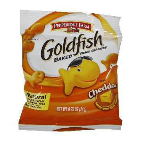 Picture of Pepperidge Farm Goldfish Cheese Crackers, Individual Packets, 0.75 Oz Bag, 300/Case
