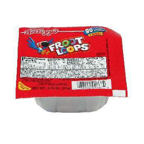Picture of Kellogg's Froot Loops Cereal, Low-Fat, Bowl, 0.75 Oz Each, 96/Case