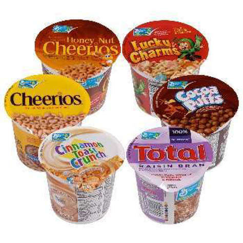 Picture of General Mills Cereal, Assorted, Cup, 1.86 Oz Each, 60/Case