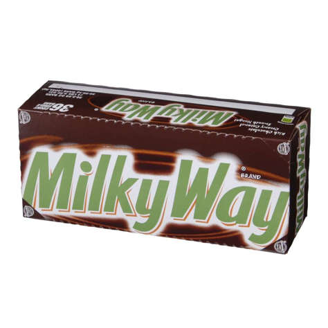 Picture of Milky Way Chocolate-Covered Candy Bars  with Caramel  36 Ct Box  10/Case