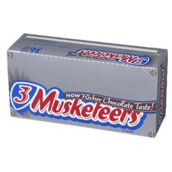 Picture of Mars 3 Musketeers Candy Bars  3.28 oz bars 24/box