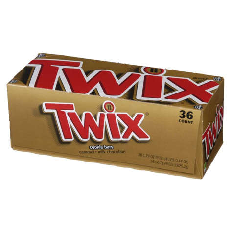 Picture of Twix Chocolate-Covered Wafer Candy Bars  with Caramel  2 Bars Per Package  36 Ct Box