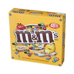 Picture of M&M's Milk Chocolate-Coated Candy  with Peanuts  48 Count Box